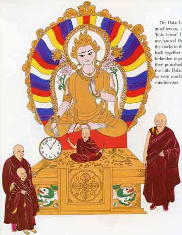
Young mischevious Dalai Lama with his Teaachers - Dalai Lama (Demi) book
